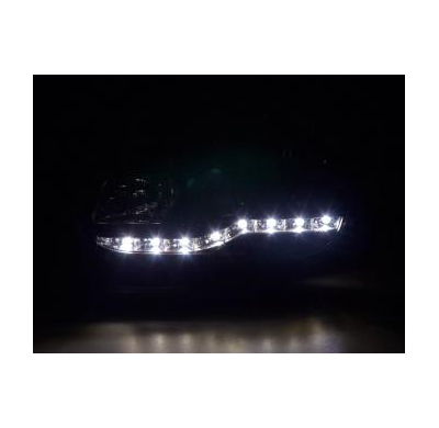 Faros Delanteros Luz Diurna Set Vw Golf 4 Modelo 1j  98-03 Negro Fk Automotive