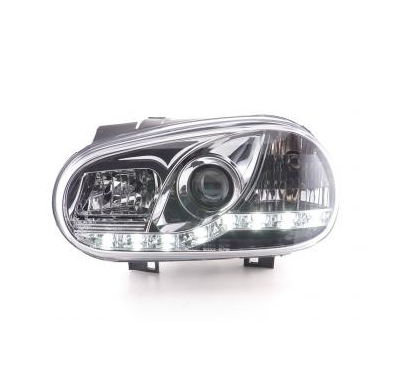 Faros Delanteros Luz Diurna Set Luz Diurna Vw Golf 4  97-03 Cromado Fk Automotive