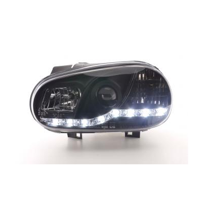 Faros Delanteros Luz Diurna Set Luz Diurna Vw Golf 4  97-03 Negro Fk Automotive