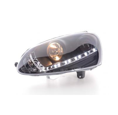 Faros Delanteros Luz Diurna Set Vw Golf 5 Modelo 1k  03-08 Negro Fk Automotive