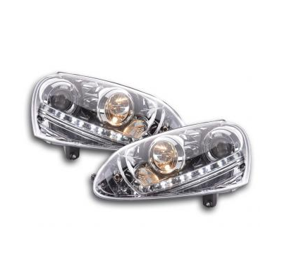 Faros Delanteros Luz Diurna Set Vw Golf 5 Modelo 1k  03-08 Cromado Fk Automotive