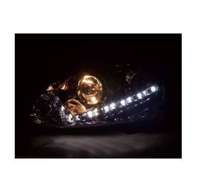 Faros Delanteros Luz Diurna Set Vw Golf 5 Modelo 1k  03-08 Cromado Fk Automotive