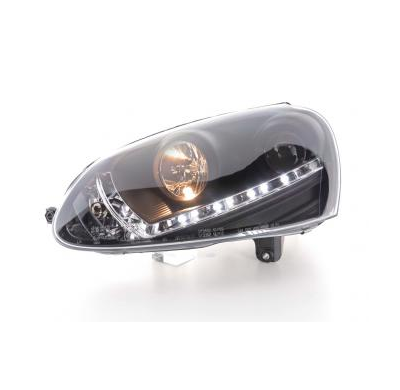 Faros Delanteros Luz Diurna Set Vw Golf 5 Modelo 1k  03-08 Negro Fk Automotive