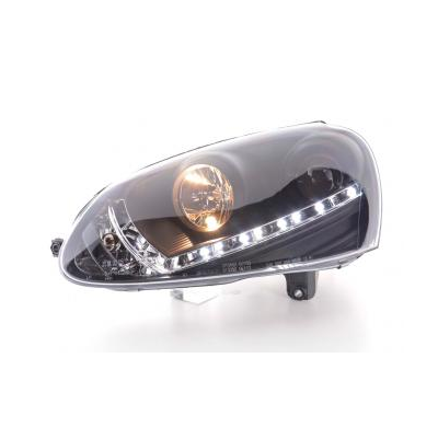 Faros Delanteros Luz Diurna Set Vw Golf 5 Modelo 1k  03-08 Negro Fk Automotive