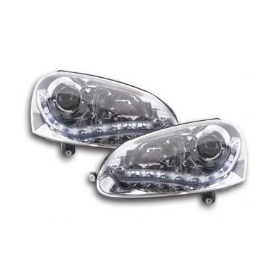 Faros Delanteros Luz Diurna Set Vw Golf 5 Modelo 1k  03-08 Cromado Fk Automotive