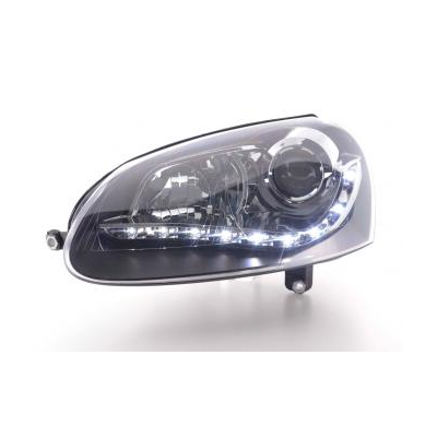 Faros Delanteros Luz Diurna Set Vw Golf 5 Modelo 1k  03-08 Negro Fk Automotive