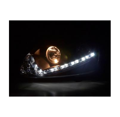 Faros Delanteros Luz Diurna Set Luz Diurna Vw Golf 5 Modelo 1k  03-08 Negro Fk Automotive