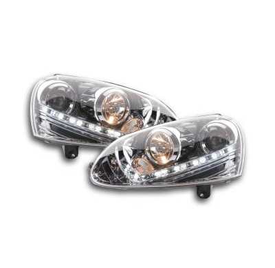 Faros Delanteros Luz Diurna Set Luz Diurna Vw Golf 5 Modelo 1k  03-08 Cromado Fk Automotive