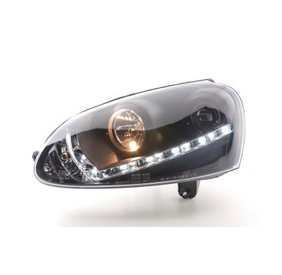 Faros Delanteros Luz Diurna Set Luz Diurna Vw Golf 5 Modelo 1k  03-08 Negro Fk Automotive