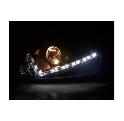 Faros Delanteros Luz Diurna Set Luz Diurna Vw Golf 5 Modelo 1k  03-08 Negro Fk Automotive