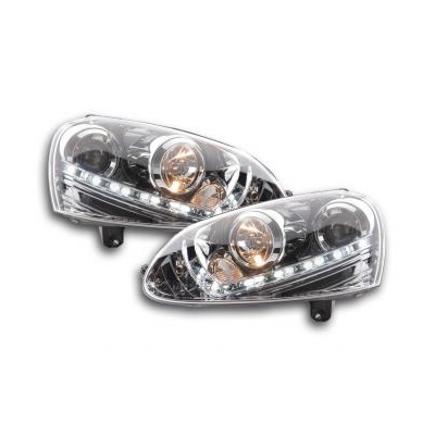 Faros Delanteros Luz Diurna Set Luz Diurna Vw Golf 5  03-08 Cromado Fk Automotive