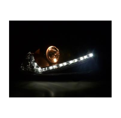 Faros Delanteros Luz Diurna Set Luz Diurna Vw Golf 5  03-08 Negro Fk Automotive