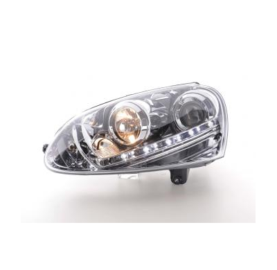Faros Delanteros Luz Diurna Set Vw Golf 5  03-08 Cromado Fk Automotive