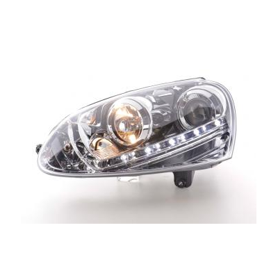 Faros Delanteros Luz Diurna Set Vw Golf 5  03-08 Cromado Fk Automotive