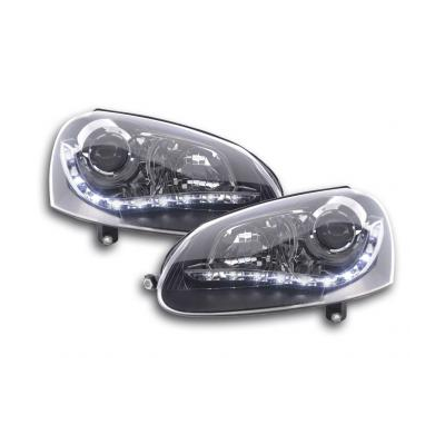 Faros Delanteros Luz Diurna Set Vw Golf 5 Modelo 1k  03-08 Negro Fk Automotive