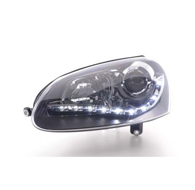 Faros Delanteros Luz Diurna Set Vw Golf 5 Modelo 1k  03-08 Negro Fk Automotive