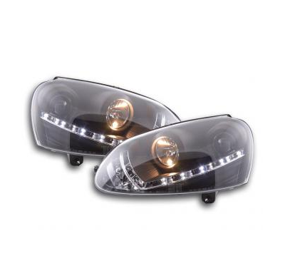 Faros Luz Diurna Vw Golf 5 Typ 1k Bj. 03-08 Negro Fk Automotive
