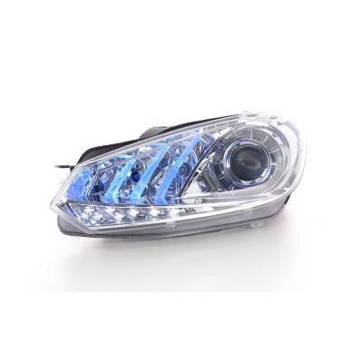 Faros Delanteros Luz Diurna Set Vw Golf 6 Modelo 1k  08- Cromado Fk Automotive
