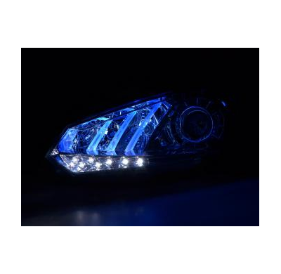 Faros Delanteros Luz Diurna Set Vw Golf 6 Modelo 1k  08- Cromado Fk Automotive