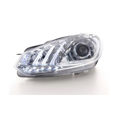 Faros Delanteros Luz Diurna Set Vw Golf 6  08- Cromado Fk Automotive