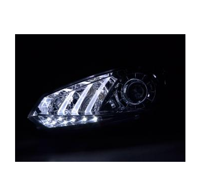 Faros Delanteros Luz Diurna Set Vw Golf 6  08- Cromado Fk Automotive