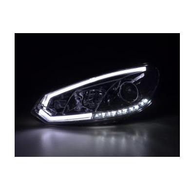 Faros Luz Diurna Con R87 Vw Golf 6 Bj. 08-12 Cromado Fk Automotive