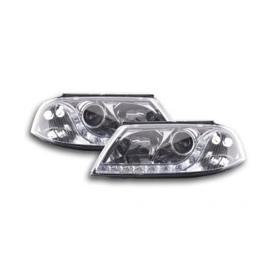 Faros Delanteros Luz Diurna Set Vw Passat Modelo 3bg  00-05 Cromado Fk Automotive