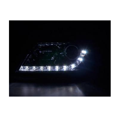 Faros Delanteros Luz Diurna Set Vw Passat Modelo 3bg  00-05 Cromado Fk Automotive