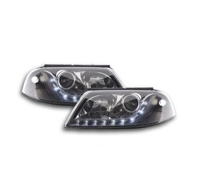 Faros Delanteros Luz Diurna Set Vw Passat Modelo 3bg  00-05 Negro Fk Automotive