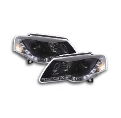 Faros Delanteros Luz Diurna Set Vw Passat Modelo 3c  05- Negro Fk Automotive