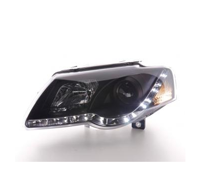 Faros Delanteros Luz Diurna Set Vw Passat Modelo 3c  05- Negro Fk Automotive