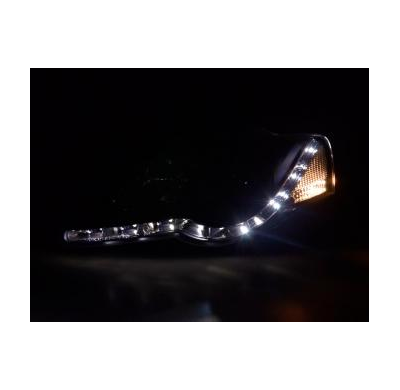 Faros Delanteros Luz Diurna Set Vw Passat Modelo 3c  05- Negro Fk Automotive