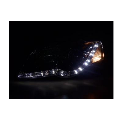 Faros Delanteros Luz Diurna Set Vw Passat Modelo 3c  05- Cromado Fk Automotive