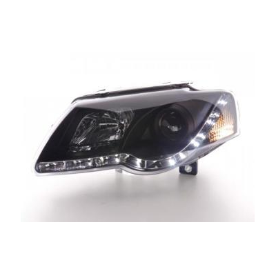 Faros Delanteros Luz Diurna Set Vw Passat Modelo 3c  05- Negro Fk Automotive
