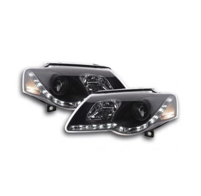 Faros Delanteros Luz Diurna Set Luz Diurna Vw Passat B6 3c Negro Fk Automotive