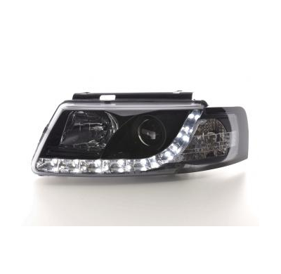 Faros Delanteros Luz Diurna Set Vw Passat Modelo 3b  97-00 Negro Fk Automotive