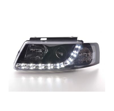 Faros Delanteros Luz Diurna Set Vw Passat Modelo 3b  97-00 Negro Fk Automotive