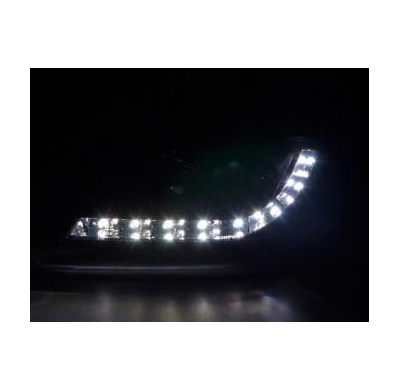 Faros Delanteros Luz Diurna Set Vw Passat Modelo 3bg  00-05 Negro Fk Automotive