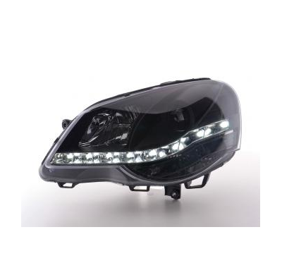 Faros Delanteros Luz Diurna Set Luz Diurna Vw Polo 4 9n3 Negro Fk Automotive