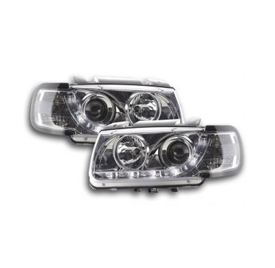 Faros Delanteros Luz Diurna Set Vw Polo Modelo 6n  94-99 Cromado Fk Automotive