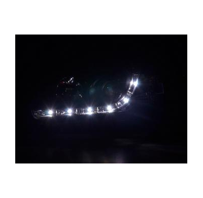 Faros Delanteros Luz Diurna Set Vw Polo Modelo 6n  94-99 Negro Fk Automotive