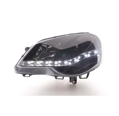 Faros Delanteros Luz Diurna Set Vw Polo Modelo 9n3  05-09 Negro Fk Automotive