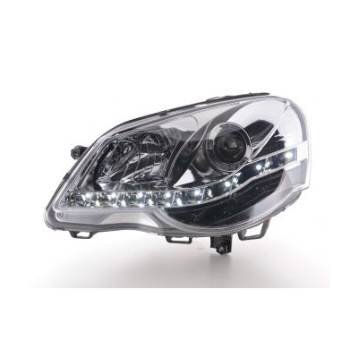 Faros Delanteros Luz Diurna Set Vw Polo Modelo 9n3  05-09 Cromado Fk Automotive