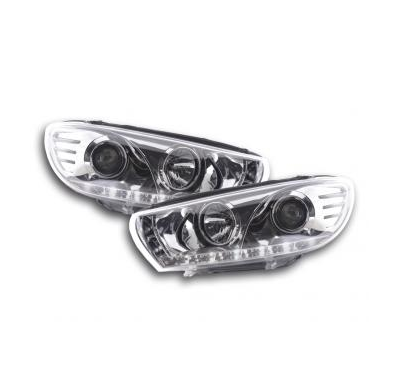 Faros Delanteros Luz Diurna Set Vw Scirocco 3 Modelo 13  08- Cromado Fk Automotive