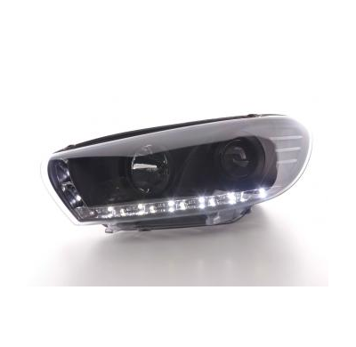 Faros Delanteros Luz Diurna Set Vw Scirocco 3 Modelo 13  08- Negro Fk Automotive
