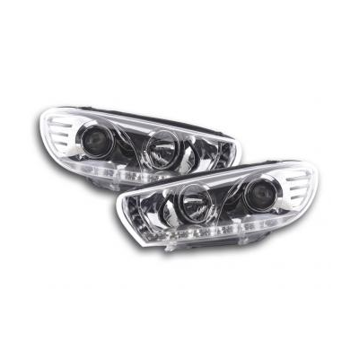 Faros Delanteros Luz Diurna Set Vw Scirocco 3 Modelo 13  08- Cromado Fk Automotive