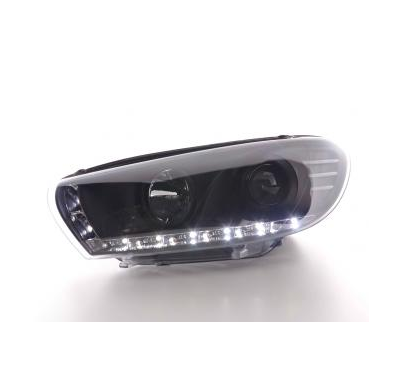 Faros Delanteros Luz Diurna Set Vw Scirocco 3 Modelo 13  08- Negro Fk Automotive