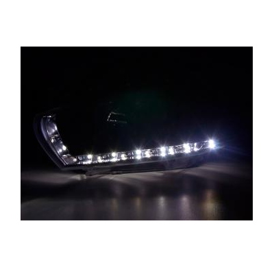 Faros Delanteros Luz Diurna Set Vw Scirocco 3 Modelo 13  08- Negro Fk Automotive