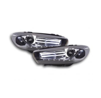 Faros Delanteros Luz Diurna Set Vw Scirocco 3, Negro Fk Automotive