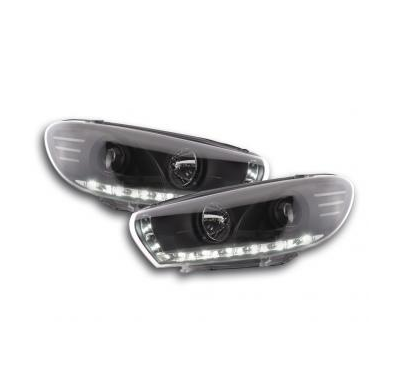 Faros Delanteros Luz Diurna Set Luz Diurna for Vw Scirocco 3 Modelo 13  08- Negro Fk Automotive